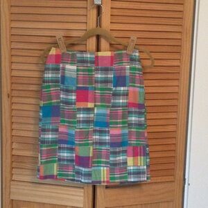 Pink and Blue Knee-Length Pencil Skirt for Casual Wear